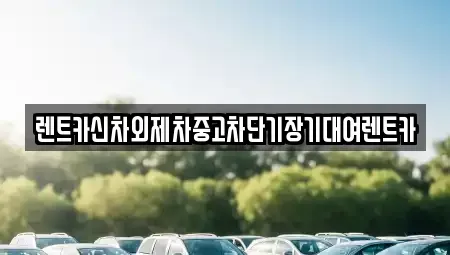서울특별시 종로구 권농동 단기렌트카 전문 렌트카신차외제차중고차단기장기대여렌트카