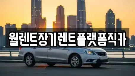 서울특별시 종로구 홍지동 렌트카 전문 월렌트장기렌트플랫폼직카