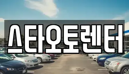 서울특별시 중구 산림동 렌트카 전문 스타오토렌터