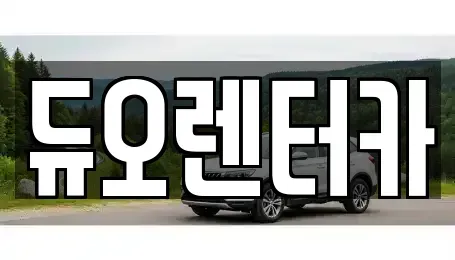 서울특별시 중구 장충동1가 렌트카 전문 듀오렌터카