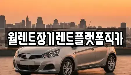 서울특별시 중구 장충동1가 장기렌트카 전문 월렌트장기렌트플랫폼직카