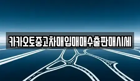 서울특별시 중구 태평로1가 중고차매입 전문 카카오토중고차매입매매수출판매시세
