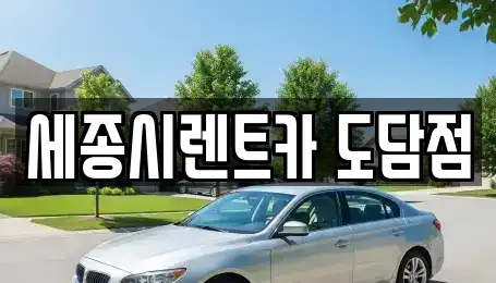 세종 아름동 장기렌트카 전문 세종시렌트카 도담점