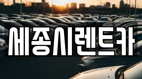 세종특별자치시 소담동 장기렌트카 전문 세종시렌트카