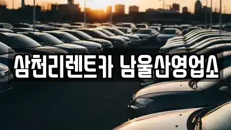 울산 남구 선암동 렌트카 전문 삼천리렌트카 남울산영업소
