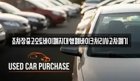 울산 동구 동부동 중고차 전문 조차장중고오토바이폐지대행폐바이크처리사고차폐기