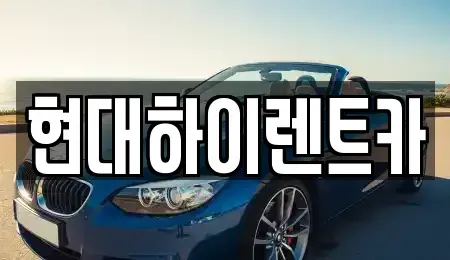 울산 북구 명촌동 렌트카 전문 현대하이렌트카