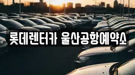 울산광역시 중구 동동 렌트카 전문 롯데렌터카 울산공항예약소