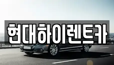 울산광역시 중구 동동 렌트카 전문 현대하이렌트카