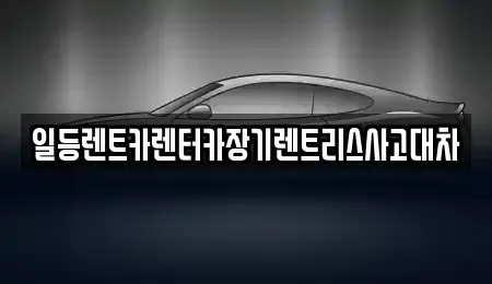 인천 중구 항동4가 렌트카 전문 일등렌트카렌터카장기렌트리스사고대차