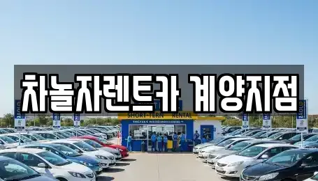 인천광역시 계양구 임학동 단기렌트카 전문 차놀자렌트카 계양지점