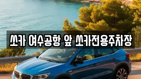 전남 여수시 율촌면 렌트카 전문 쏘카 여수공항 앞 쏘카전용주차장