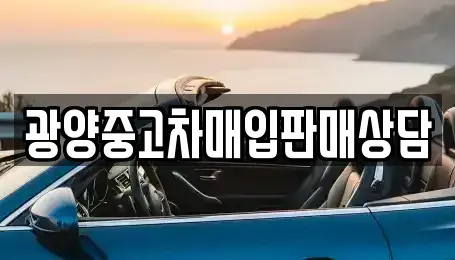 전라남도 광양시 중고차매입 전문 광양중고차매입판매상담