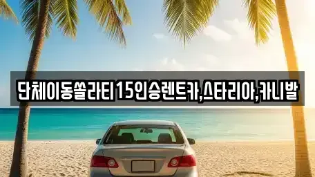 전북 군산시 둔율동 렌트카 전문 단체이동쏠라티15인승렌트카,스타리아,카니발