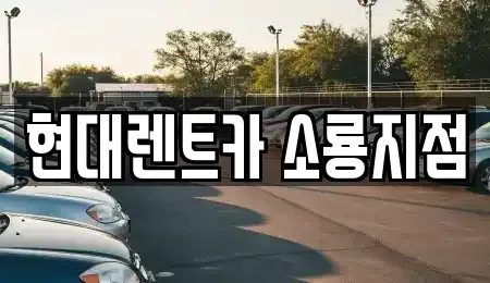 전북 군산시 산북동 렌트카 전문 현대렌트카 소룡지점