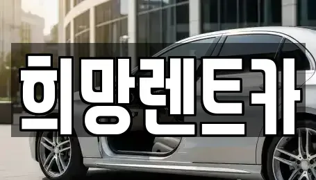 전북 군산시 신관동 렌트카 전문 희망렌트카
