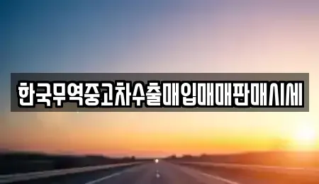 전북 완주군 용진읍 중고차매입 전문 한국무역중고차수출매입매매판매시세