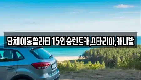 전북특별자치도 군산시 죽성동 렌트카 전문 단체이동쏠라티15인승렌트카,스타리아,카니발
