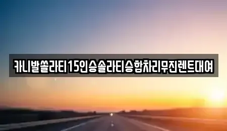 전북특별자치도 전주시 완산구 다가동4가 렌트카 전문 카니발쏠라티15인승솔라티승합차리무진렌트대여