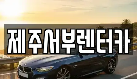 제주특별자치도 서귀포시 회수동 렌트카 전문 제주서부렌터카