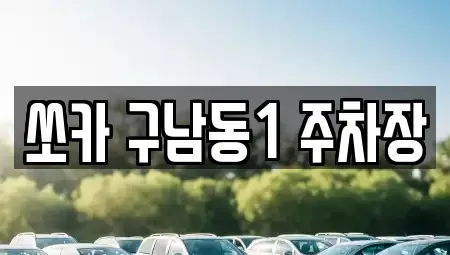 제주특별자치도 제주시 이도이동 렌트카 전문 쏘카 구남동1 주차장