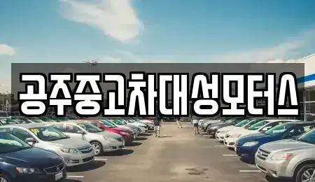 충남 공주시 의당면 중고차 전문 공주중고차대성모터스
