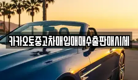 충남 공주시 의당면 중고차매입 전문 카카오토중고차매입매매수출판매시세