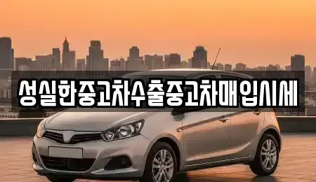 충남 공주시 이인면 중고차 전문 성실한중고차수출중고차매입시세