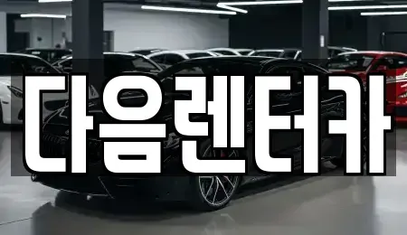 충남 논산시 덕지동 렌트카 전문 다음렌터카