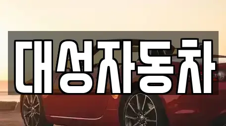 충남 논산시 덕지동 중고차 전문 대성자동차
