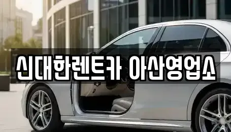 충남 아산시 모종동 렌트카 전문 신대한렌트카 아산영업소