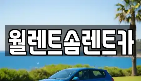 충남 아산시 모종동 렌트카 전문 월렌트솜렌트카