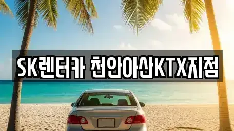 충남 아산시 배방읍 렌트카 전문 SK렌터카 천안아산KTX지점