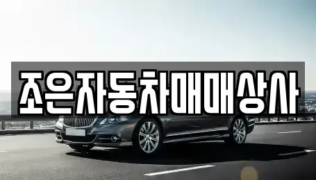 충남 아산시 배방읍 중고차 전문 조은자동차매매상사