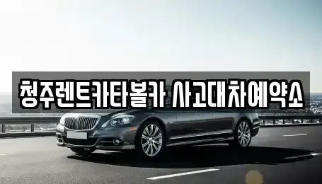 충북 청주시 흥덕구 복대동 렌트카 전문 청주렌트카타볼카 사고대차예약소