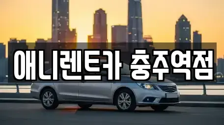 충북 충주시 렌트카 전문 애니렌트카 충주역점
