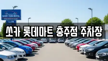 충북 충주시 칠금동 렌트카 전문 쏘카 롯데마트 충주점 주차장