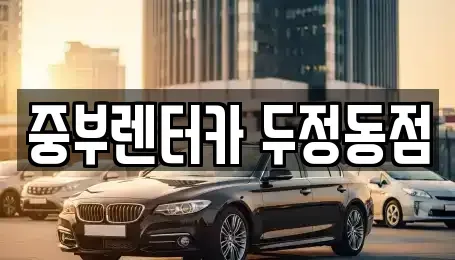 충청남도 렌트카 전문 중부렌터카 두정동점