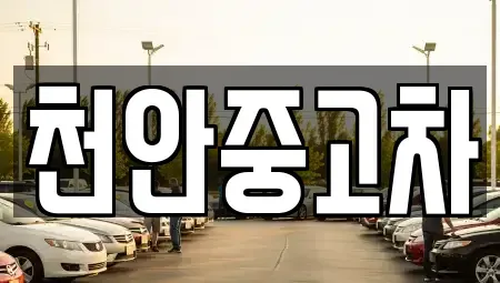 충청남도 중고차매매 전문 천안중고차