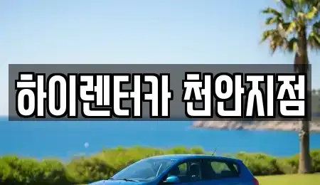 충청남도 천안시 서북구 백석동 렌트카 전문 하이렌터카 천안지점