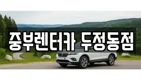 충청남도 천안시 서북구 성성동 렌트카 전문 중부렌터카 두정동점