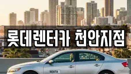 충청남도 천안시 서북구 성성동 장기렌트카 전문 롯데렌터카 천안지점