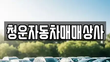 충청남도 홍성군 중고차매매 전문 청운자동차매매상사